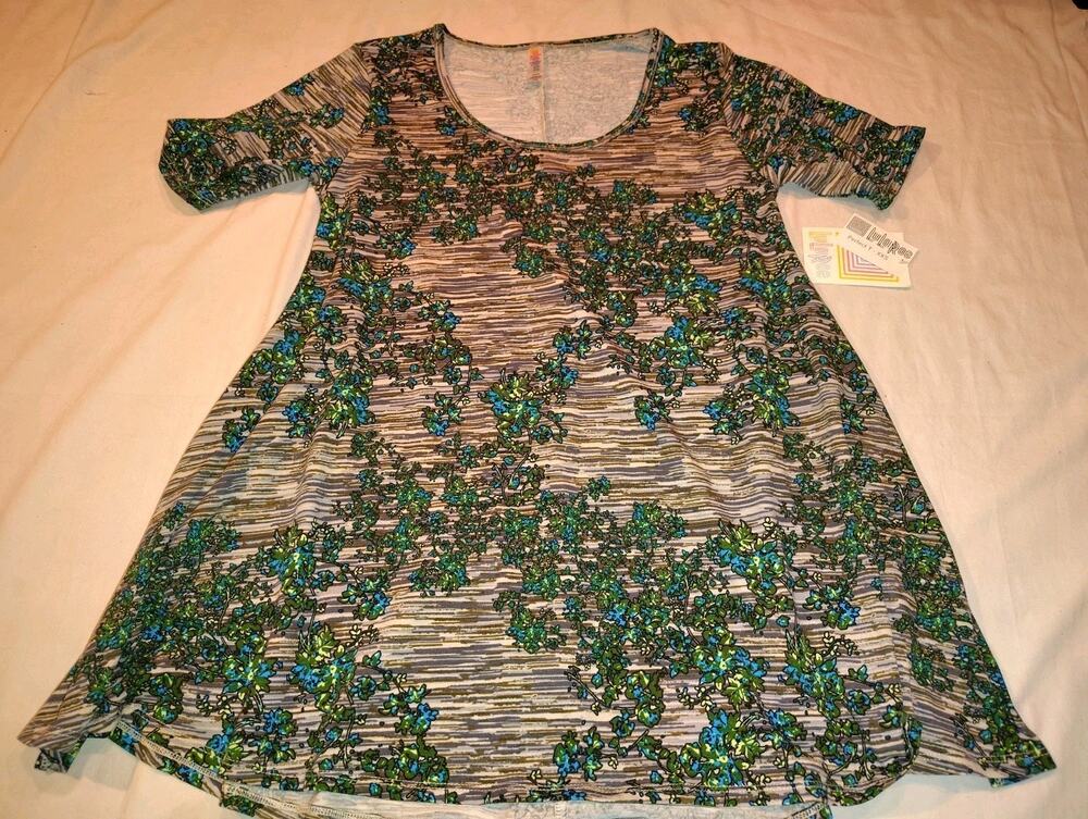 LuLaRoe Perfect T Short Sleeve Shirt Top Xtra X Small XXS NWT Vine Flowers NEW
